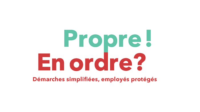 Propre en ordre slogan